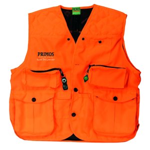 Primos 65703 Gunhunter Vest XL Blaze Orange Waterproof Storage Features