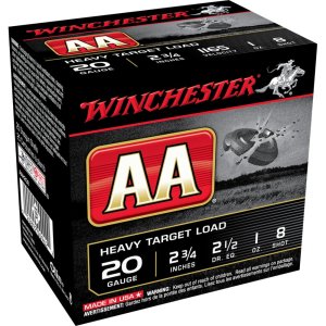 Winchester Ammo AAH208 Heavy Target 20 Gauge 2.75" 1 oz 1165 fps 8 Shot 25 Bx/10 Cs