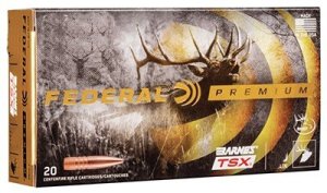 Federal Premium P308H .308 Win 165gr Barnes TSX 20 Rounds