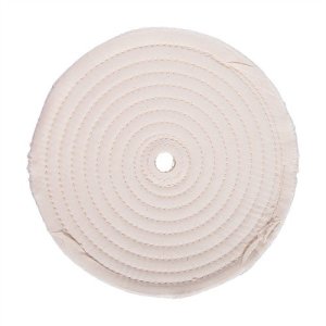 Brownells Muslin Polish Wheel Stitched 8" X 3/8" Thick 5/8" Arbor