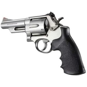 Hogue 29000 Monogrip Black Rubber Grip Finger Grooves S&W N-Frame Sq Butt