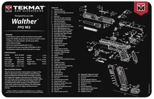 TekMat 11x17 Gun Cleaning Mat Walther PPQ Mod2 1028 TEKR17WALPPQM2