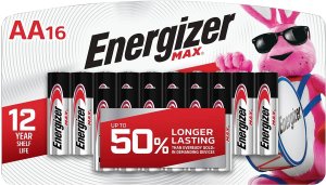 Energizer E91LP16 AA Max 1.5V Alkaline Batteries (16-Pack)