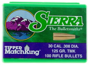 Sierra Bullets Tipped MatchKing 7725 .308 125 Grain 100 Count