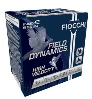 Fiocchi 16HV75 High Velocity 16 Gauge Shotgun Ammunition