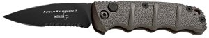 Boker 01KALS96 Kalashnikov 2.52" Drop Point Plain-Serrated Black D2 Ste...