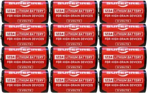 SureFire SF12A-BB CS 123A Lithium Batteries 12-Pack Clamshell