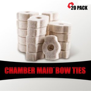 Pro-Shot Chamber Maid Bow Tie Swabs 20-Pack White - KLEEN-BORE BTCMS-20