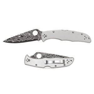 Spyderco Endura 4 Titanium Damascus Plain Knife C10TIPD