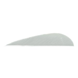 Trueflight 11201 Parabolic Feathers White 3 In RW 100 Pack