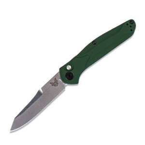 Benchmade 9400 Osborne Auto Green Aluminum Reverse Tanto Knife
