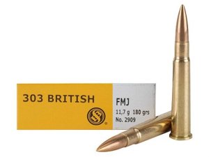 Sellier & Bellot SB303A 303 British 180 Grain FMJ 20 Rounds Brass