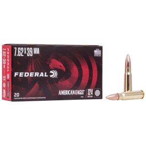 Federal Premium A76239A 7.62x39mm 124 Grain Full Metal Jacket 20 Rounds