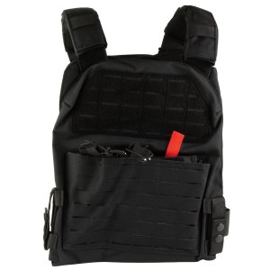 NcSTAR Laser Cut Plate Carrier 2XL Black MOLLE Slots Kangaroo Pouch
