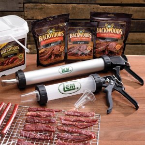 LEM Jerky Gun: Heavy Duty, Large Capacity with Nozzles & Seasoning Pack