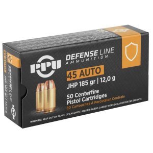Prvi Partizan PPD45 Defense 45 ACP 185gr Jacketed Hollow Point 50/Box