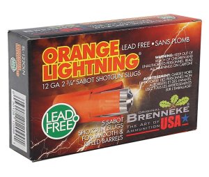 Brenneke SL122OLN Orange Lightning 12Ga 2.75" 2/3oz Slug 1640fps 5/Box