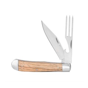 ABKT Cattleman Chuckwagon Trapper Knife 3-1/4 Blade with Fork Blade