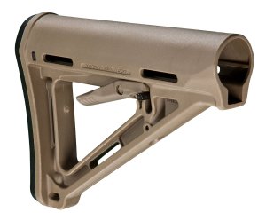 Magpul Industries MOE Rifle Stock MAG400FDE: Adjustable, Ambidextrous, AR-15/M-16 Mil-Spec, Flat Dark Earth