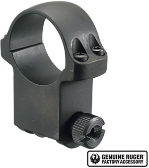 Ruger 90280 6BHM 1" Extra High Scope Ring Matte Black