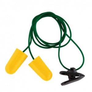 Caldwell Range Plugs 10 Pack with Cord, Clip, and Screw Cap Bottle, NRR 31, Tapered Polyurethane Foam Design