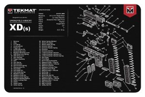 TekMat TEKR17XDS Gun Cleaning Mat 11x17" Springfield Armory XD-S