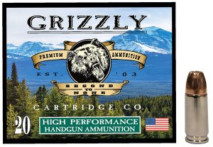 Grizzly GC9MM1 9mm 115gr JHP Ammo, 1250 fps, 20/Box