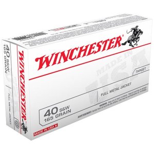 Winchester Ammo USA40SWVP Target 40 S&W 165 gr Full Metal Jacket (FMJ) 100 Per Box/ 5 Cs