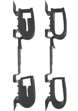 Rugged Suppressors Double Gun Rack Screw-Attach Hardware Black