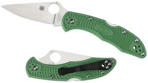 Spyderco C11FPGR Delica 4 Lightweight 2.88" VG-10 Blade Green Handle