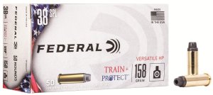 Federal TP38VHP1 38 Special 158 Grain VHP 50 Rounds Brass Case
