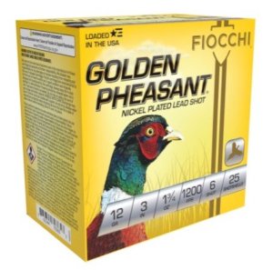 Fiocchi 123GP6 Golden Pheasant 12 Gauge 3 in 1 3/4 oz 6 Shot 1200 FPS