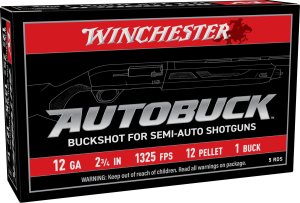 Winchester USAB121 12 Gauge 2.75 In 12-Pellet Buckshot 5-Rounds