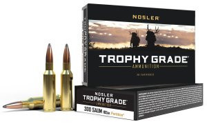Nosler 60061 Trophy Grade 300 Rem SAUM 165gr Spitzer Partition