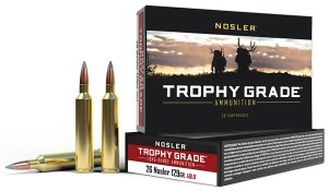 Nosler Trophy Grade Long-Range 26 Nosler 129gr Spitzer AccuBond 60110