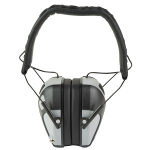 Caldwell E-Max Pro 1099602: High-Quality Stereo Sound, 23dB Noise Reduction, Low-Profile Design, Gray/Black