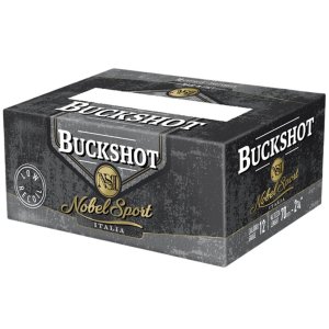Noble Sport Buckshot Law Enforcement Shotshells 12ga 2-3/4 9 pellet 1200 fps #00 250/ct Case (25-10/ct Boxes)