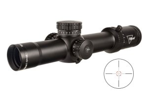 Trijicon Credo HX 1-8x28mm Riflescope, Satin Black, 34mm Tube, LED Illuminated Red/Green MOA Circle Reticle, Fog/Waterproof