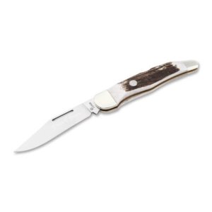 Boker TS 2.0 Folding Hunter One Blade Stag Handle D2 Steel