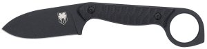 CobraTec CTWLTBLK Wolfteeth 2.75" Steel EDC Knife G10 Handle