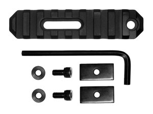 GrovTec GTSW190 3.8" 9 Slot AR Picatinny Rail Black Anodized Aluminum