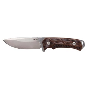 WOOX Rock 62 Fixed Blade Knife 4.25 In Gray/Walnut Engraved