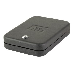 GunVault NV200 Nanovault Safe, 9.5"x6.5"x1.75", Black Key Lock, Cable