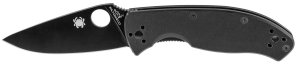 Spyderco Tenacious C122GBBKP 260 G-10 Black Plain 3.39 In