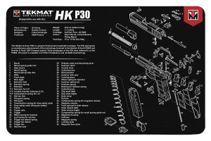 TekMat TEKR17HKP30 Cleaning Mat 11x17" Black/White