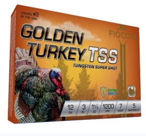 Fiocchi 123TSS7 Golden Turkey TSS 12ga 3" 1-5/8oz #7 Shot 5/Box