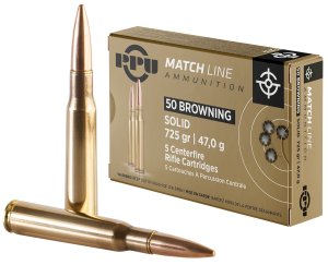 Prvi Partizan PPM50 .50 BMG 725gr FMJ Match Ammo 5/Box