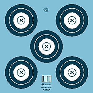 Maple Leaf NFI-2T Target Face 5-Spot 100pk, 75lb Card Stock, 17"x17"