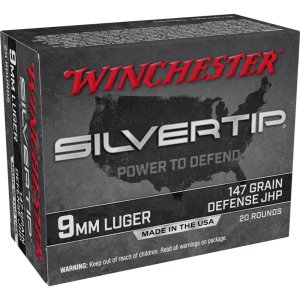 Winchester W9MMST2 9mm Luger 147 gr Silvertip JHP 20 Rounds Per Box