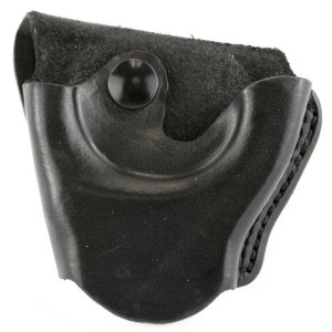 DeSantis Cuff Case S&W 100 Black Leather Ambidextrous Belt Snap